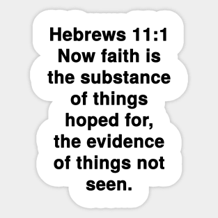 Hebrews 11:1 King James Version Bible Verse Typography Sticker